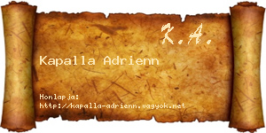 Kapalla Adrienn névjegykártya